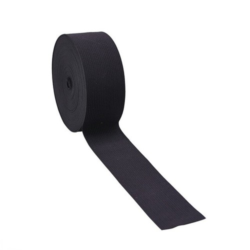 Gummiband schwarz 40mm - schwarz, breit